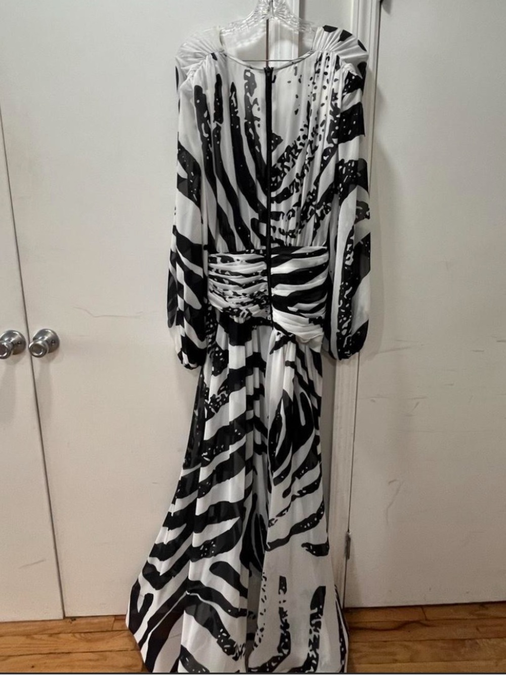 Bronx and Banco Black and White Zebra-Print Maxi Dress - Picture 3 of 5